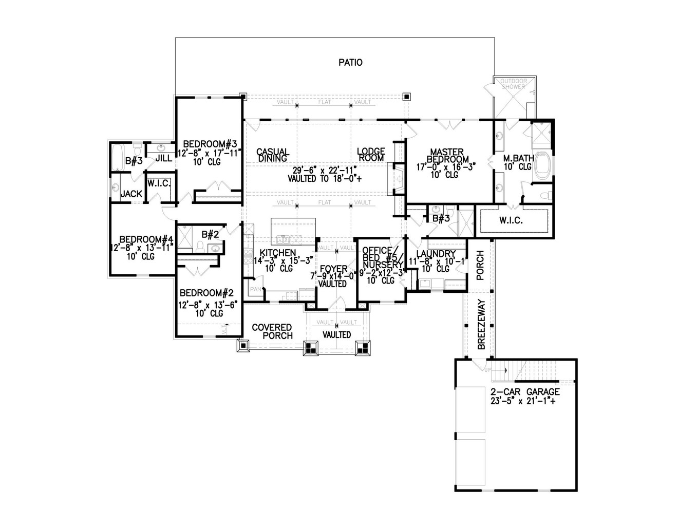 Ranch House Plan - Mount Pleasant Cottage 52222 - 1st Floor Plan