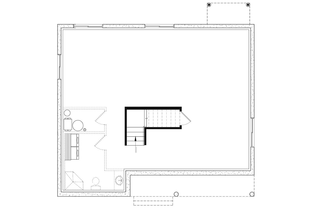 Ranch House Plan - Clarendon 53109 - Basement Floor Plan