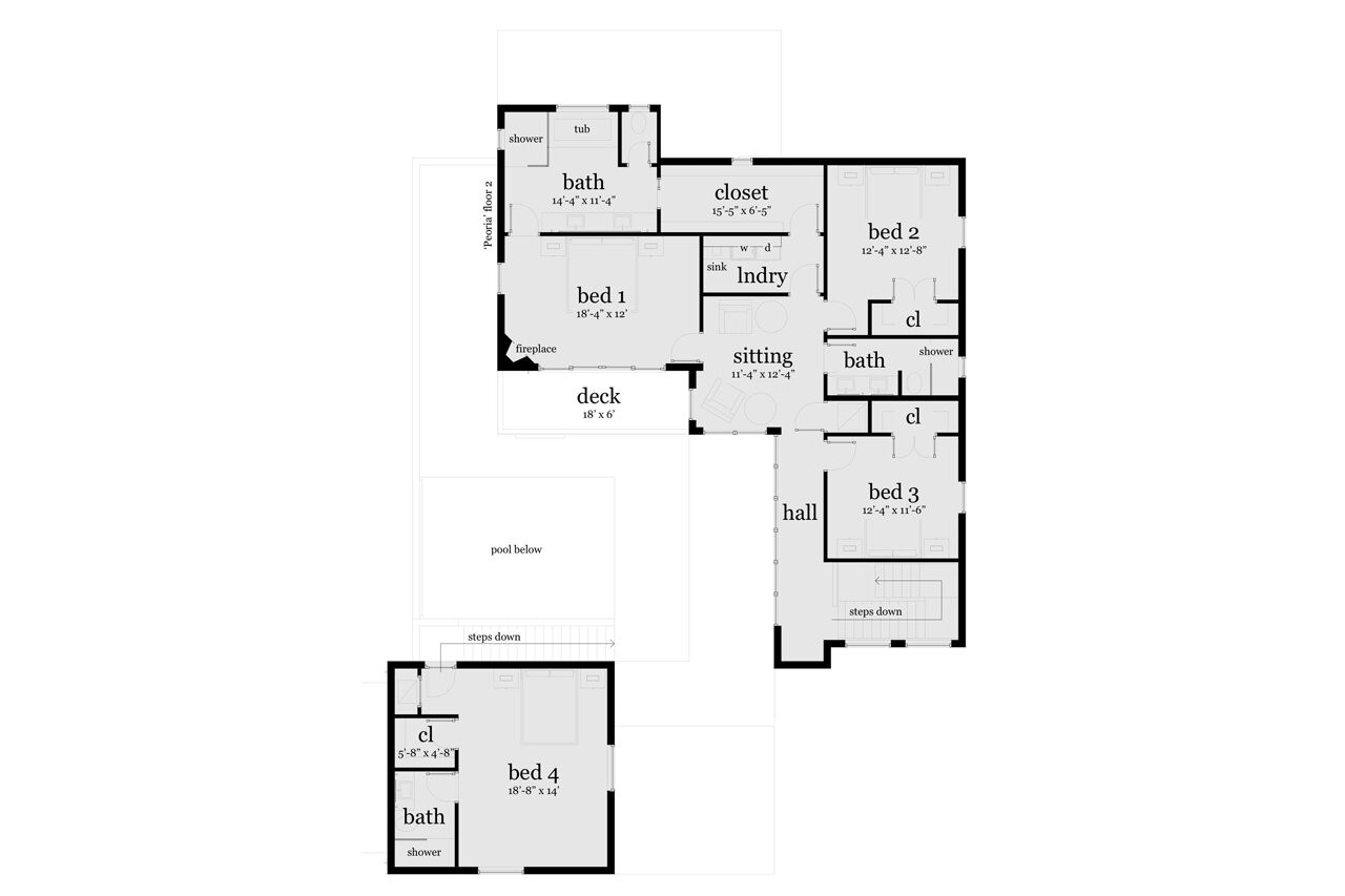 Secondary Image - Modern House Plan - Peoria 53415 - 2nd Floor Plan