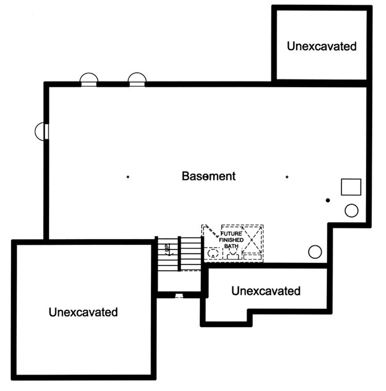 Craftsman House Plan - The Elderberry 53746 - Basement Floor Plan