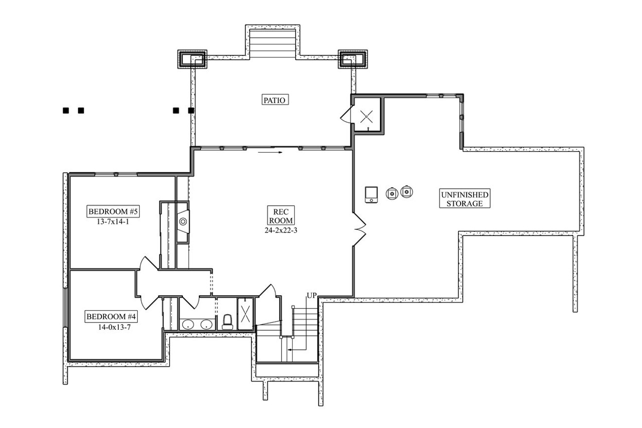 Cape Cod House Plan - Gladewater 53977 - Basement Floor Plan