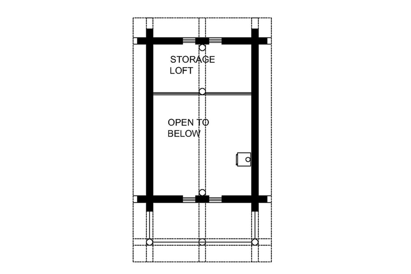 Secondary Image - A-Frame House Plan - 54083 - 2nd Floor Plan