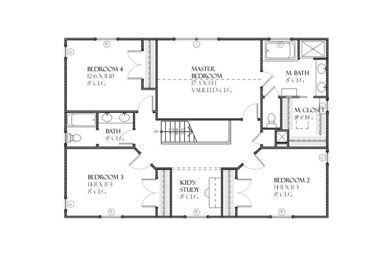 Secondary Image - Traditional House Plan - Sandusky 54271 - 2nd Floor Plan