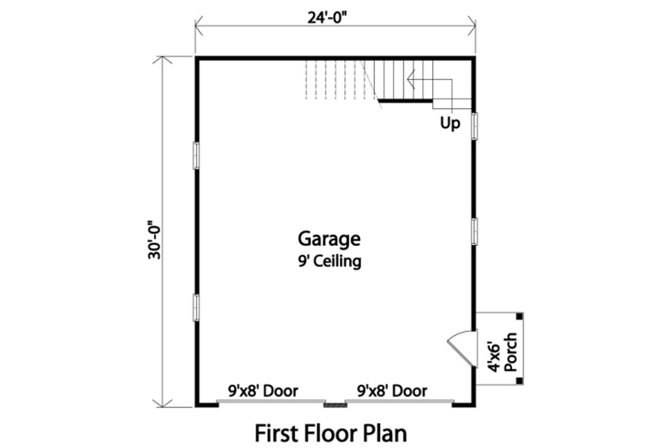 Craftsman House Plan - 54820 - 1st Floor Plan