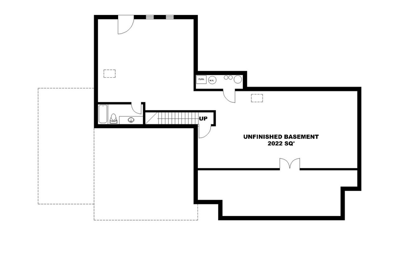 Traditional House Plan - 54848 - Basement Floor Plan