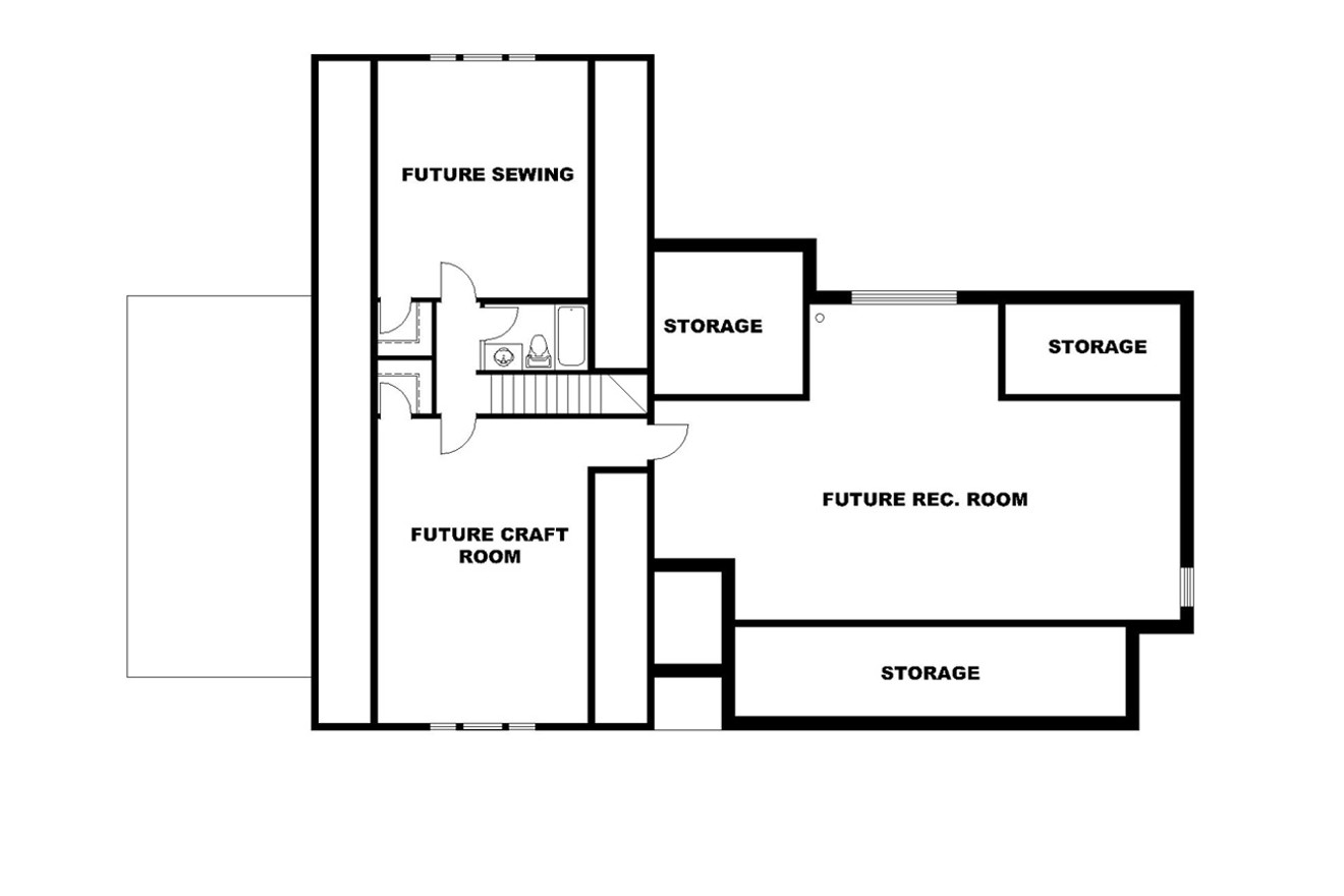 Secondary Image - Traditional House Plan - 54848 - 2nd Floor Plan