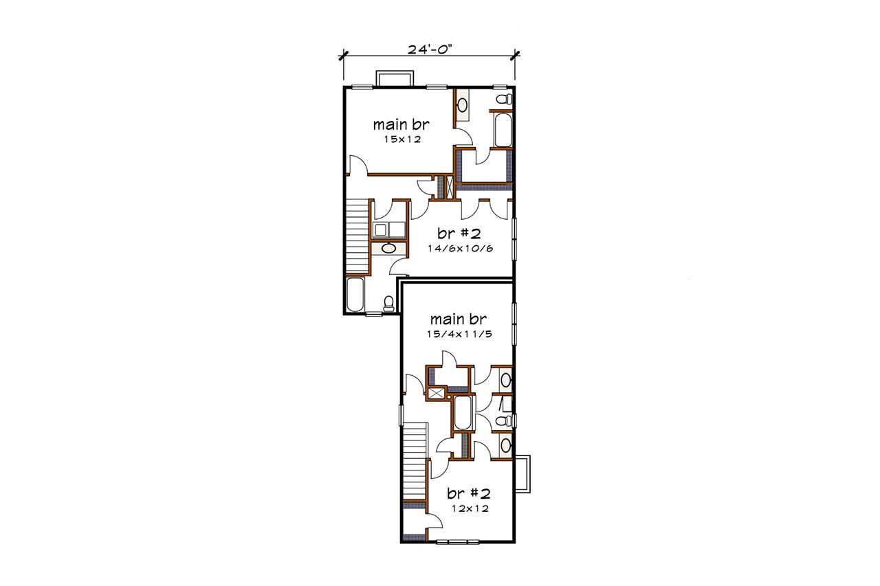 Bungalow House Plan - 55049 - 2nd Floor Plan