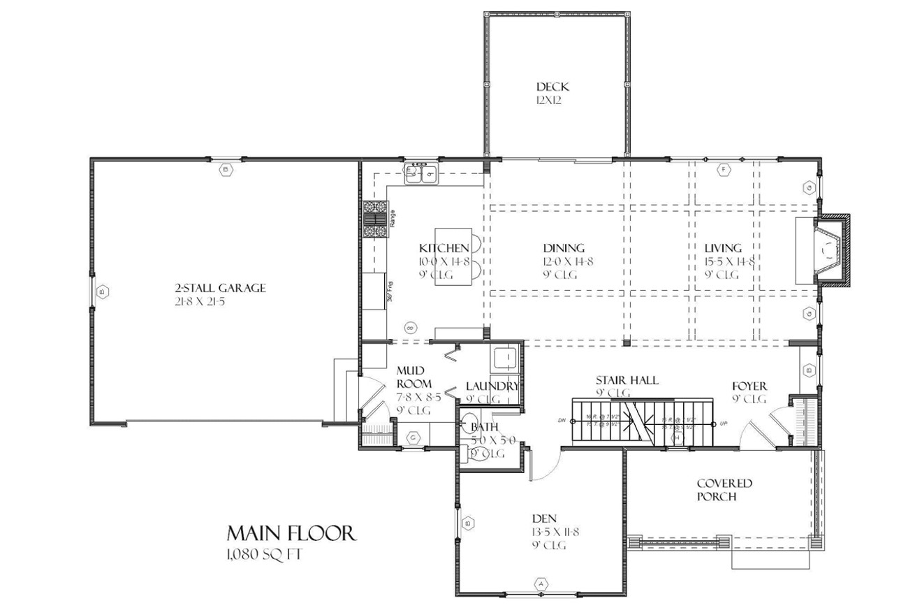 Craftsman House Plan - Ottawa 55157 - 1st Floor Plan