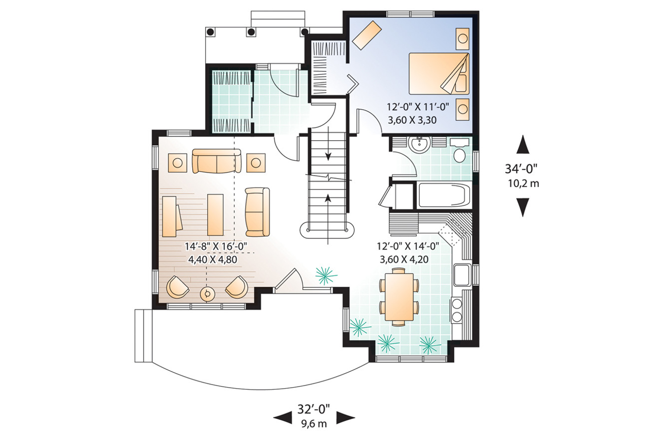 Victorian House Plan - Levis 55209 - 1st Floor Plan