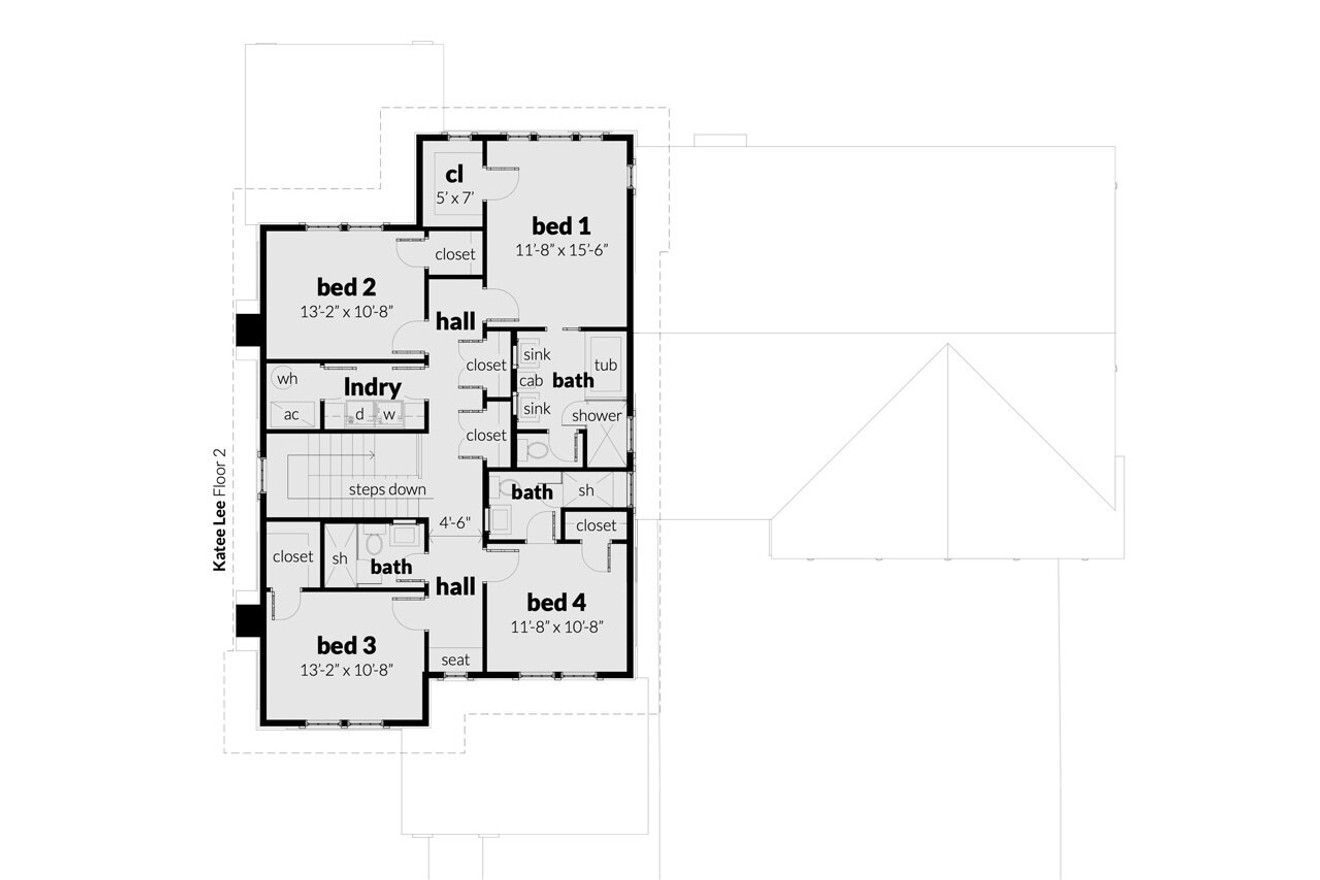 Secondary Image - Farmhouse House Plan - Katee Lee 55358 - 2nd Floor Plan