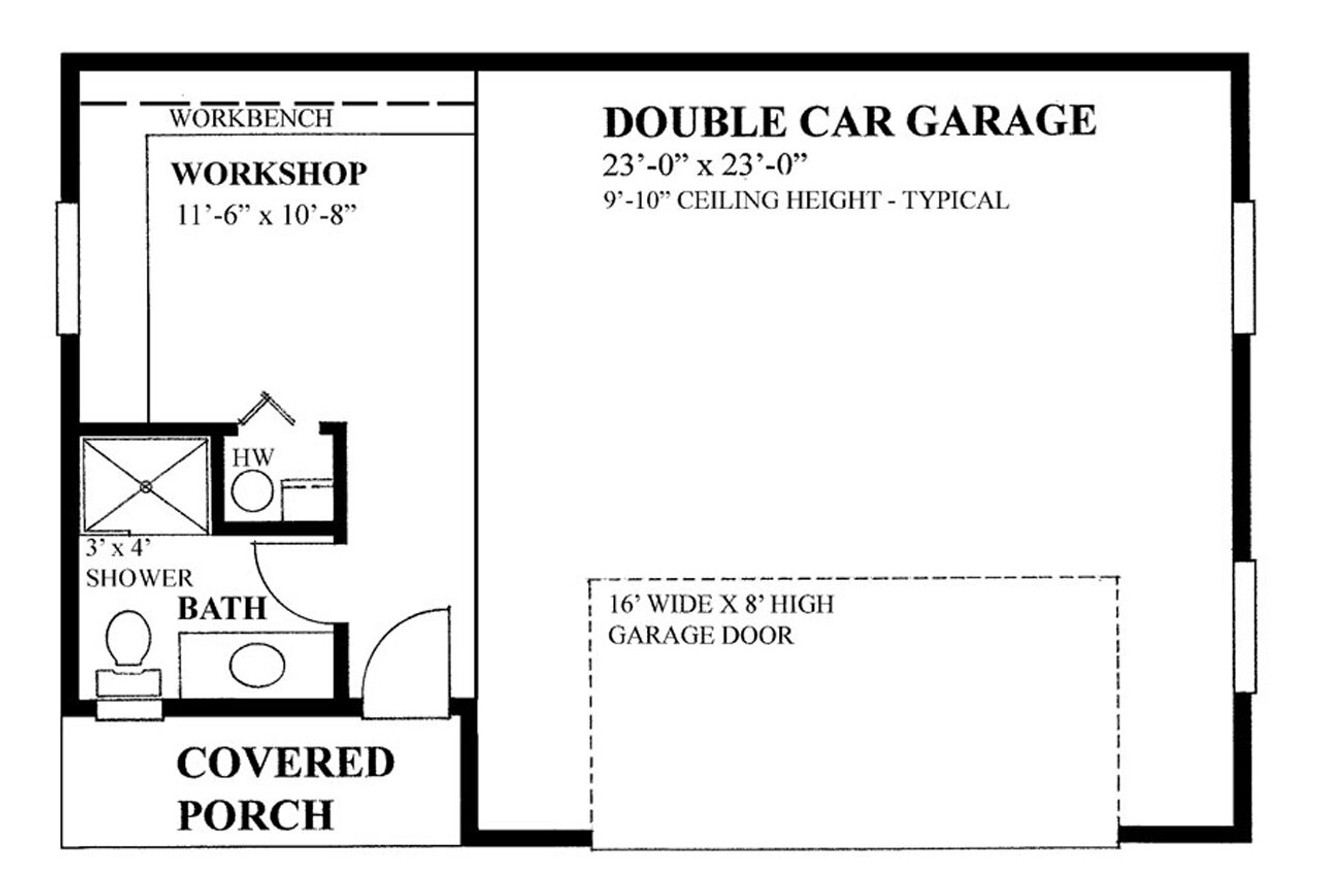 Traditional House Plan - 55563 - 1st Floor Plan