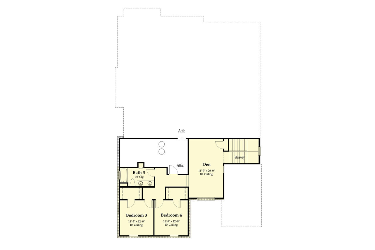 European House Plan - 55601 - 2nd Floor Plan