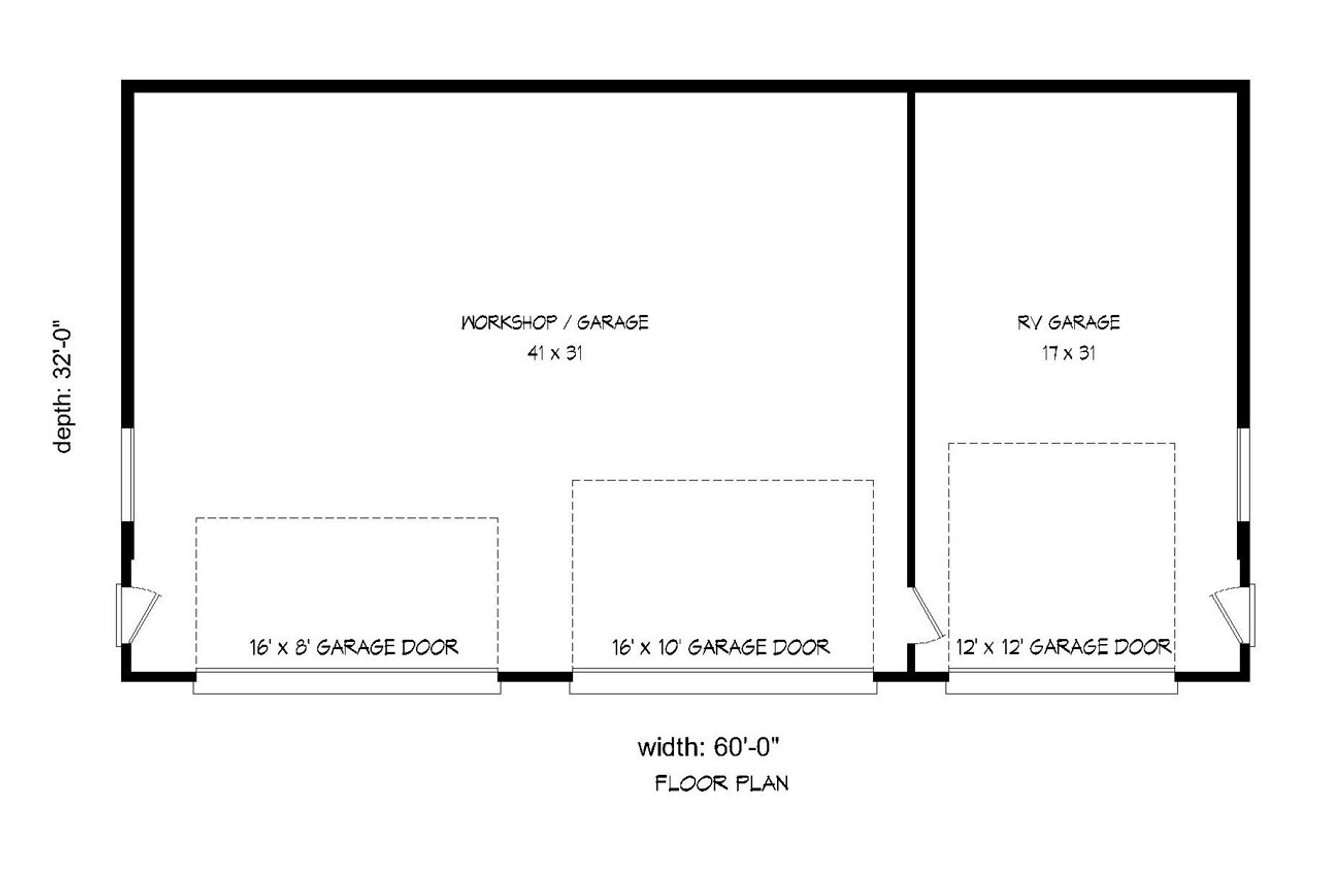 Traditional House Plan - 55751 - 1st Floor Plan