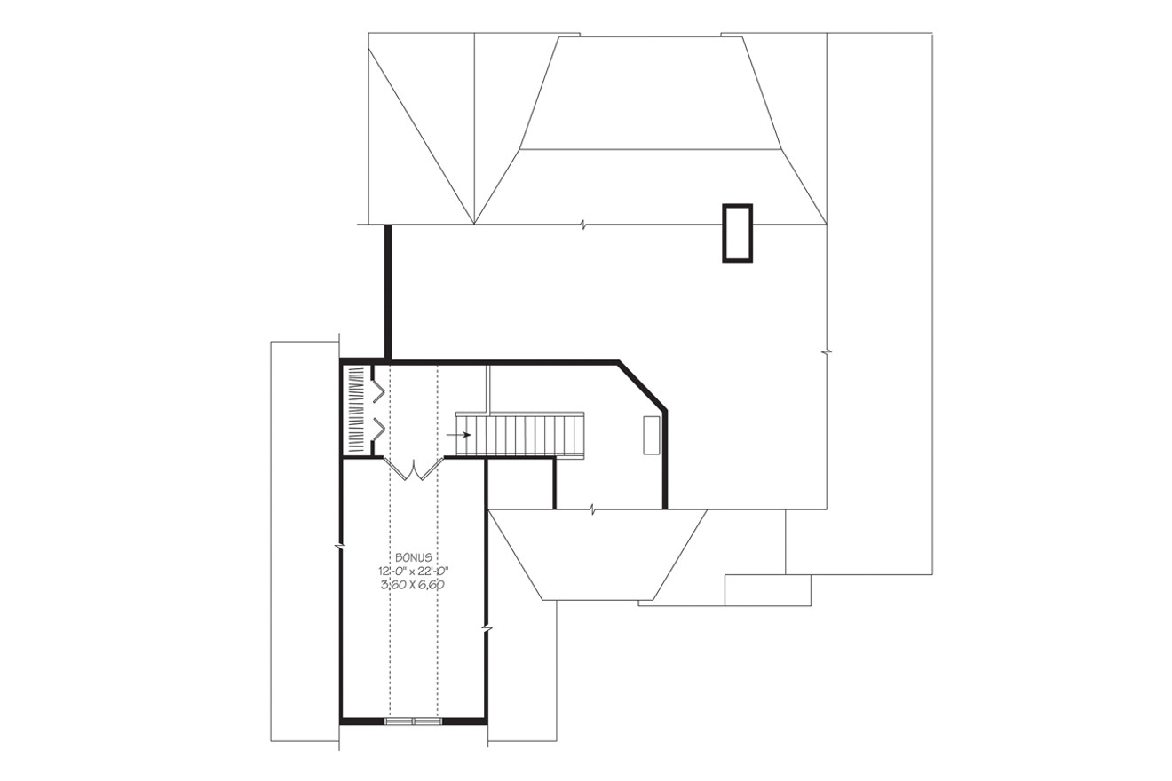 Ranch House Plan - Oakdale 3 55821 - 2nd Floor Plan