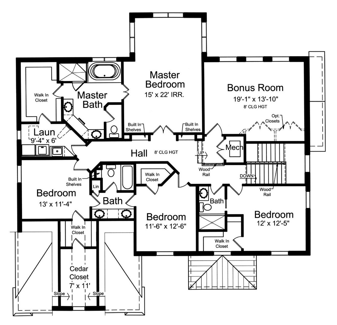 Secondary Image - Colonial House Plan - Carianne 56384 - 2nd Floor Plan
