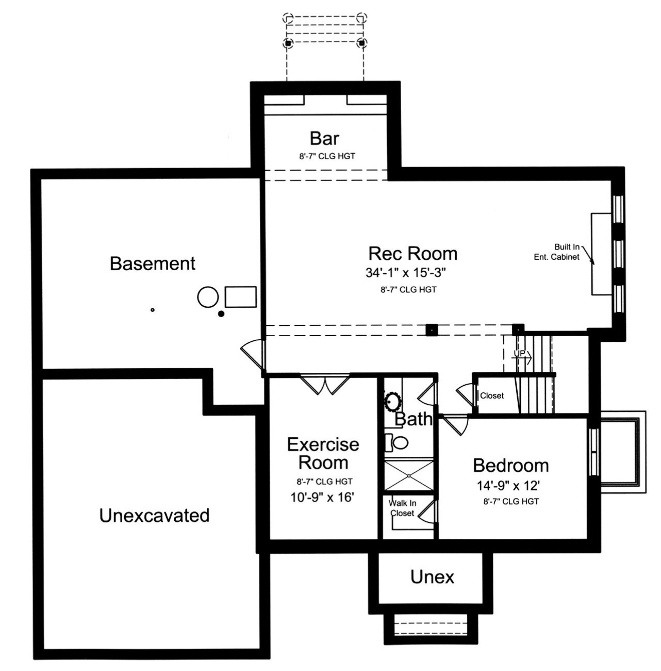 Colonial House Plan - Carianne 56384 - Basement Floor Plan