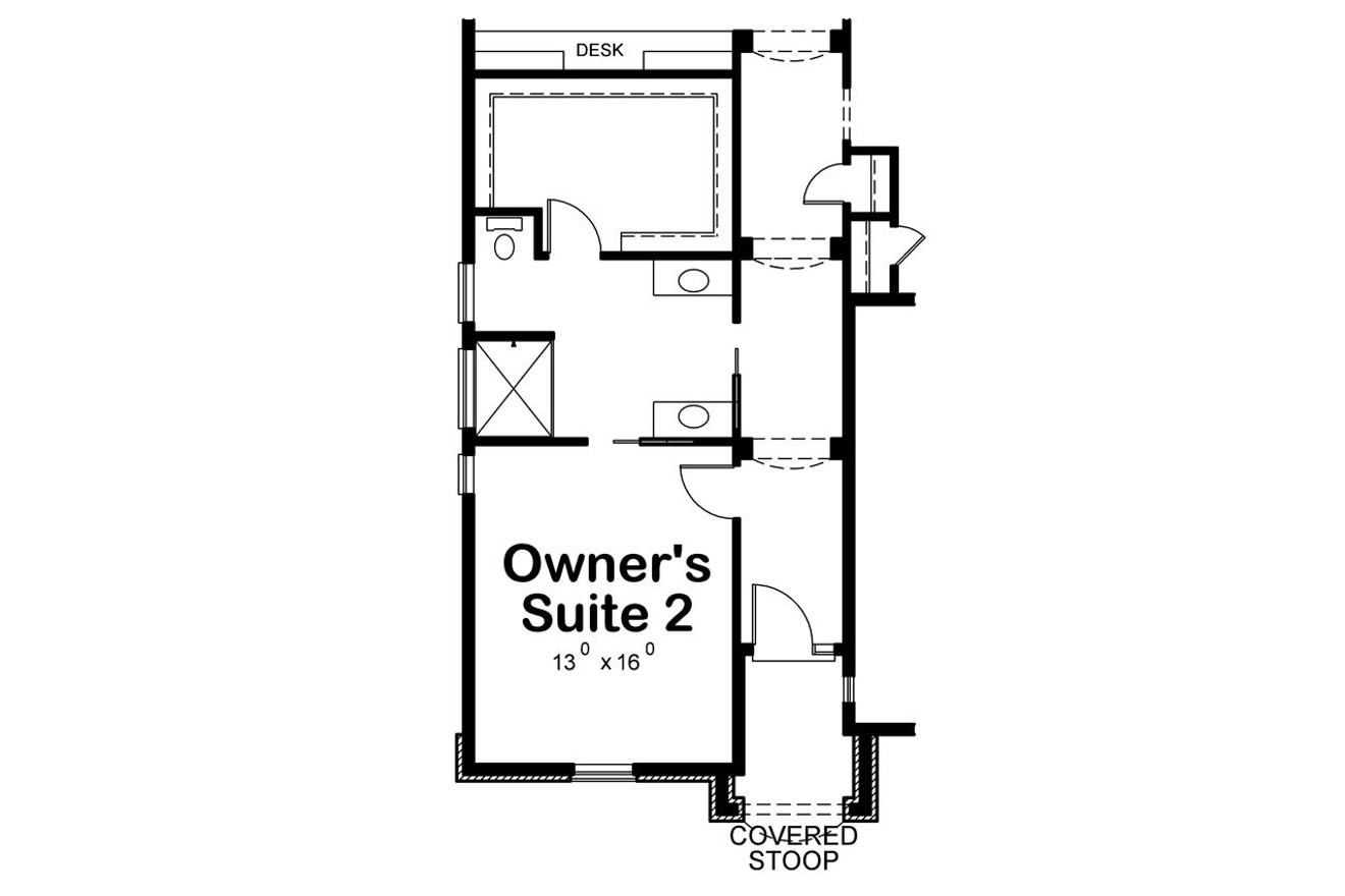 Traditional House Plan - Wilmert Gable 56543 - Optional Floor Plan