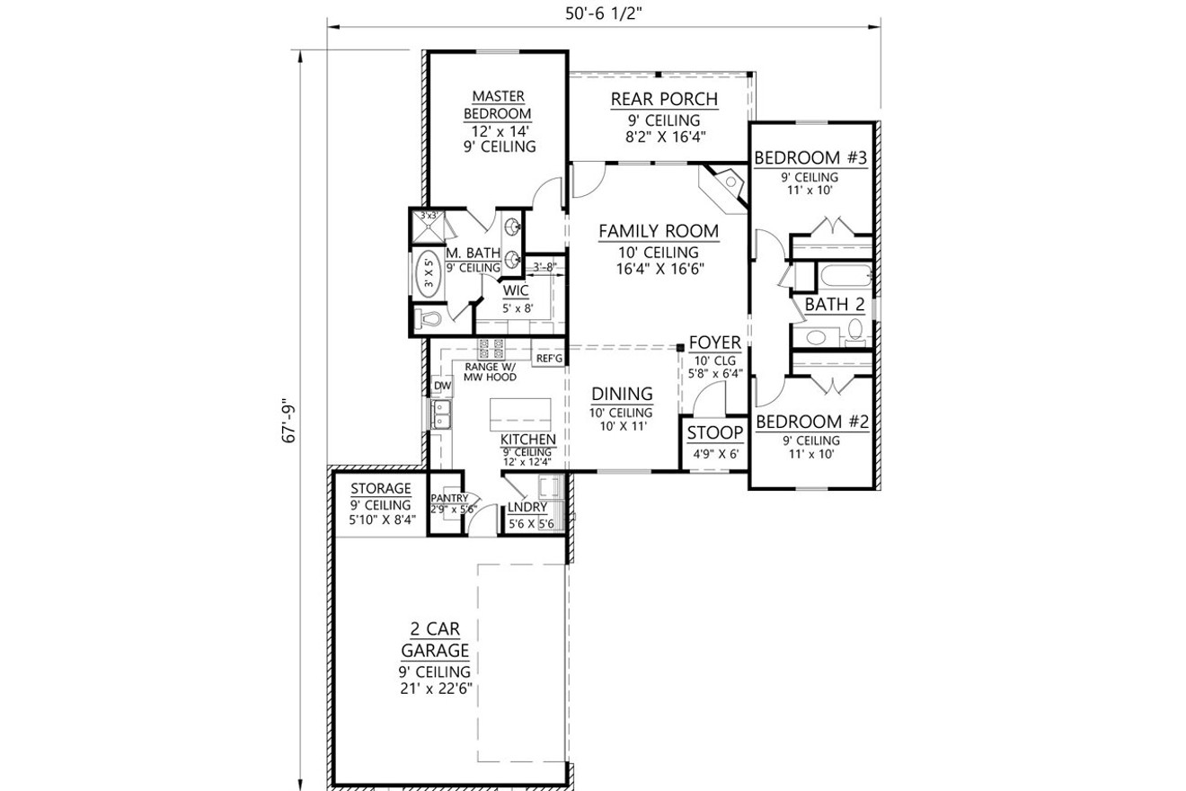 European House Plan - Galvez 56563 - 1st Floor Plan