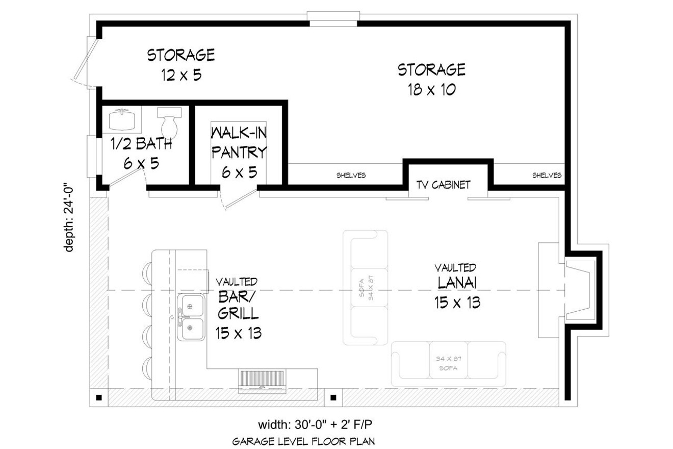 Traditional House Plan - Simpsonville 56850 - 1st Floor Plan