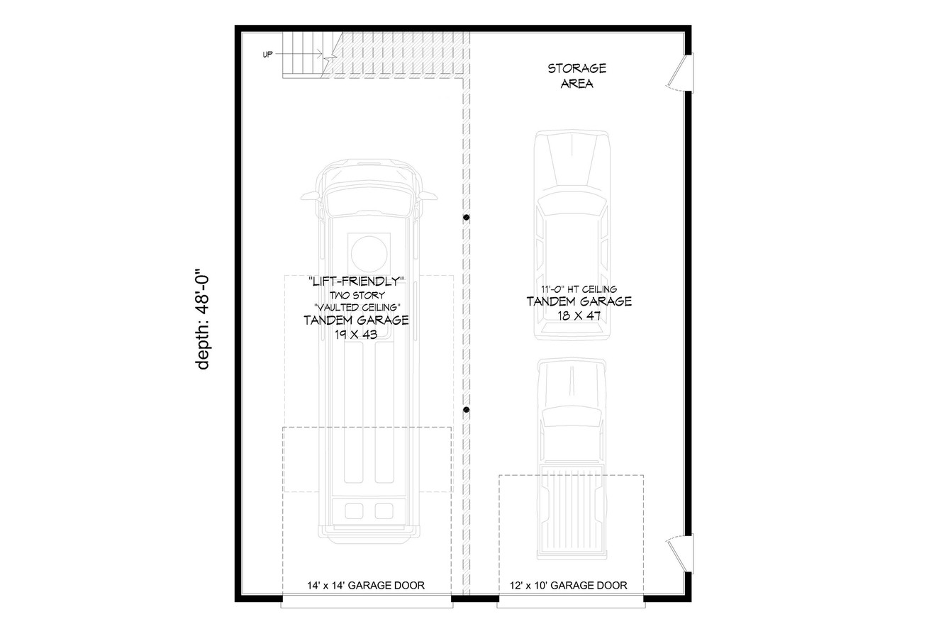 Contemporary House Plan - King River 56863 - 1st Floor Plan