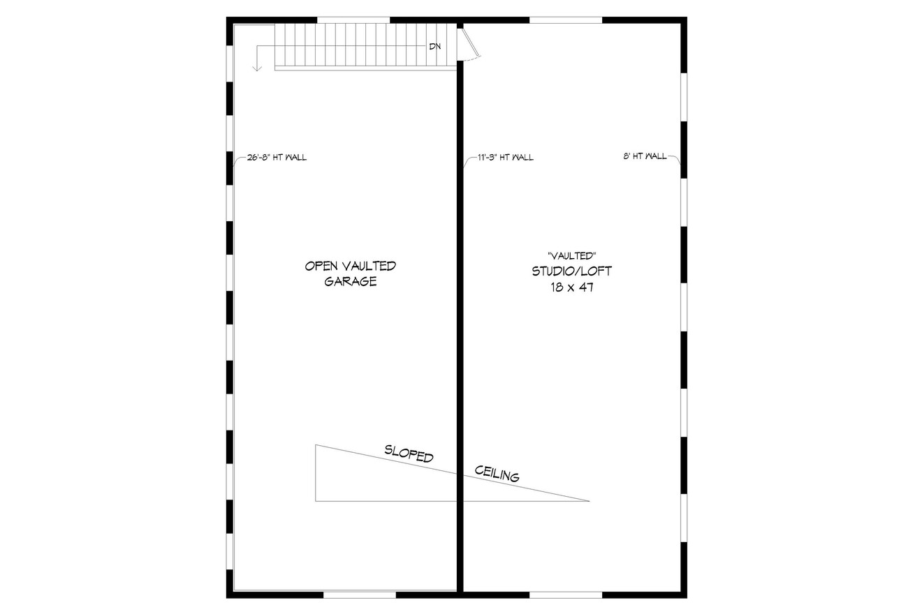 Secondary Image - Contemporary House Plan - King River 56863 - 2nd Floor Plan