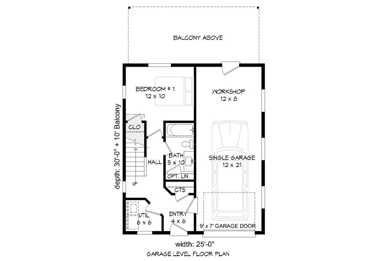 Contemporary House Plan - Penton Place 56977 - 1st Floor Plan