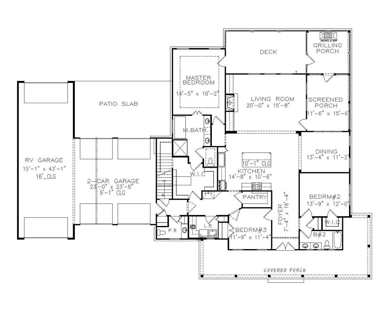 Farmhouse House Plan - Modern Farm 57330 - 1st Floor Plan