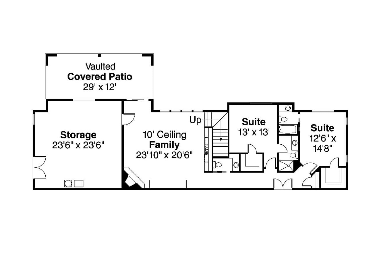 Secondary Image - Craftsman House Plan - Pacifica 57626 - 2nd Floor Plan