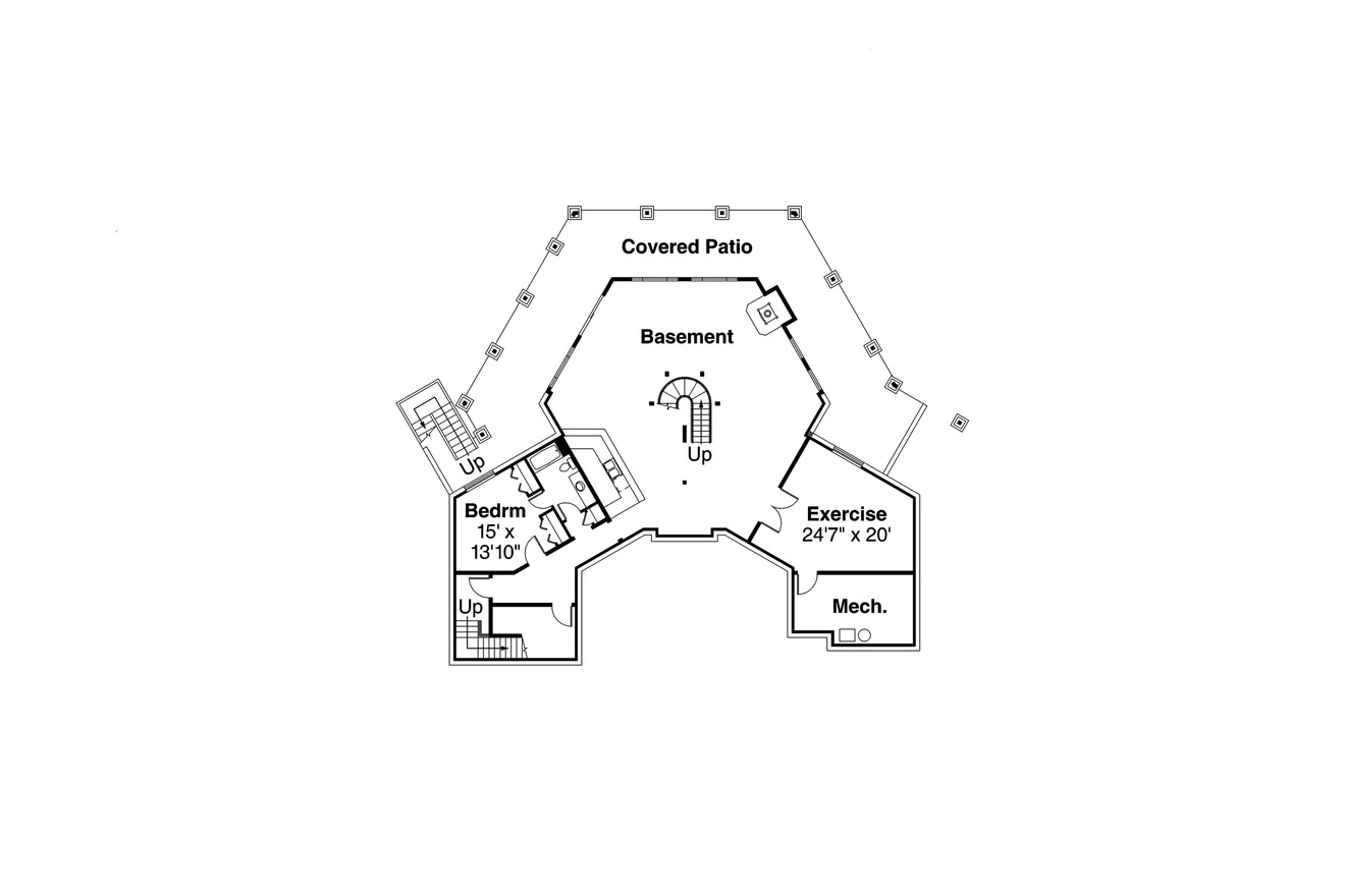 Secondary Image - Craftsman House Plan - Hillview 57833 - Basement Floor Plan