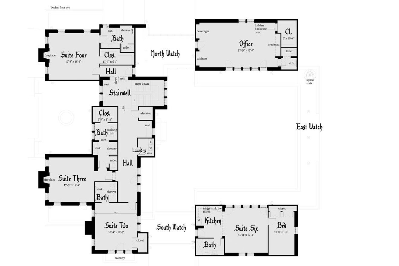 European House Plan - Declan 57862 - 2nd Floor Plan