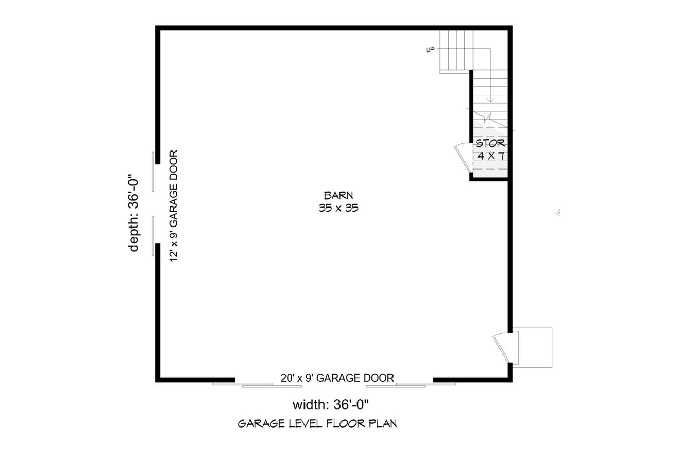 Farmhouse House Plan - Appomattox Barn 58000 - 1st Floor Plan