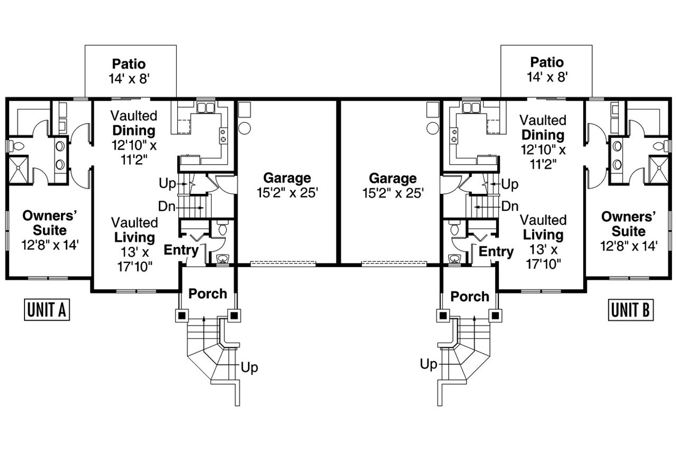 Craftsman House Plan - Lincolnshire 58322 - 1st Floor Plan