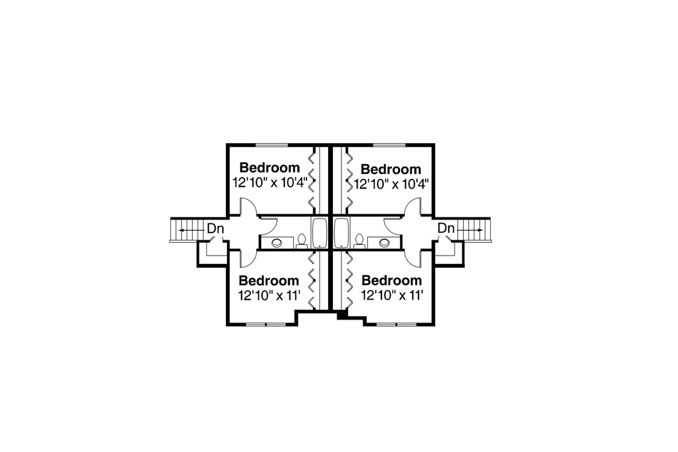 Secondary Image - Craftsman House Plan - Lincolnshire 58322 - 2nd Floor Plan