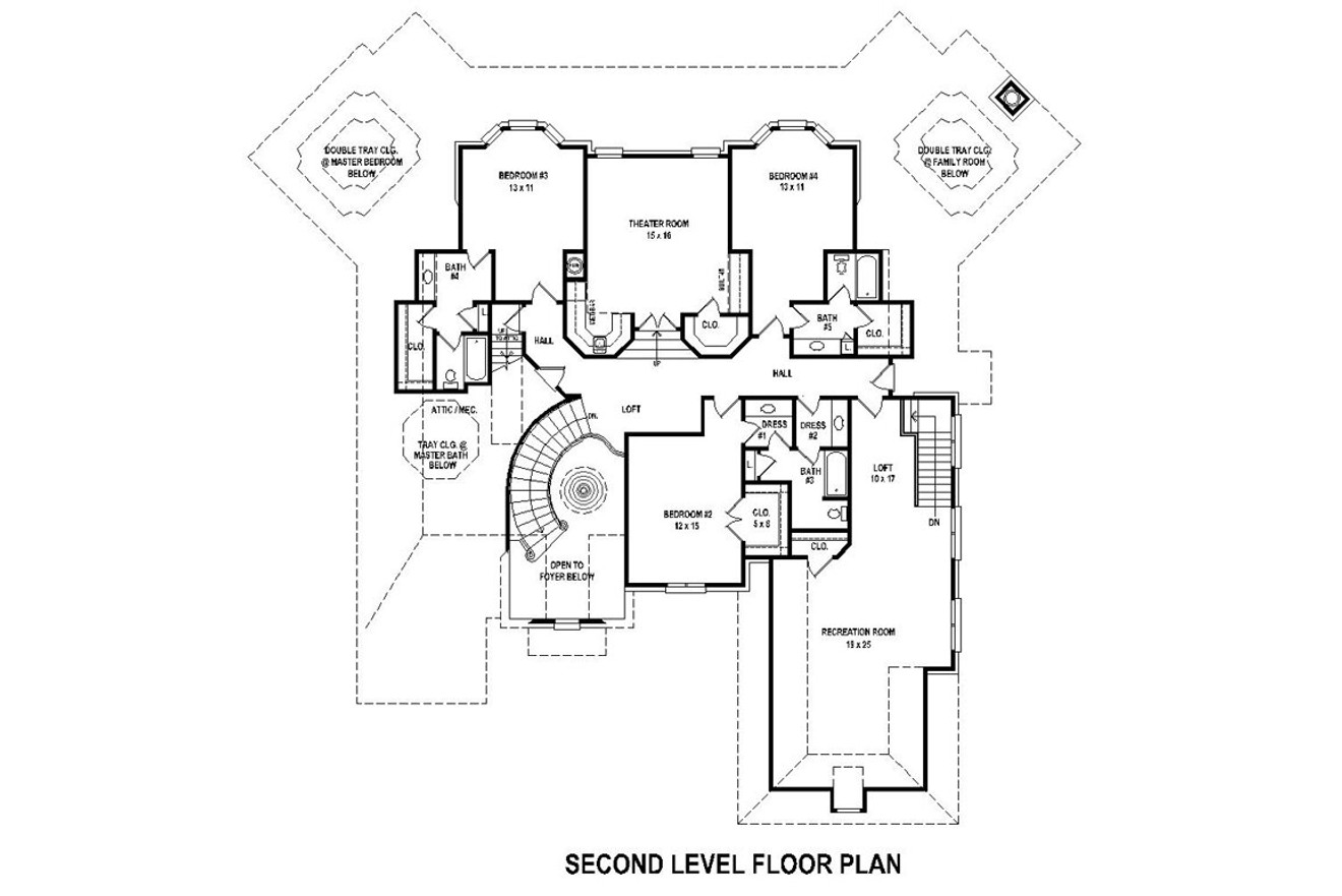 Secondary Image - Classic House Plan - 58481 - 2nd Floor Plan