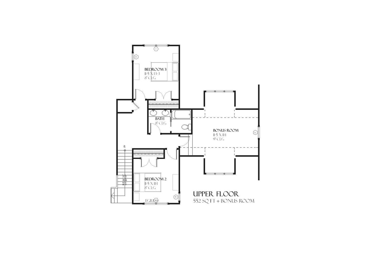 Secondary Image - Cape Cod House Plan - Northstar 58599 - 2nd Floor Plan