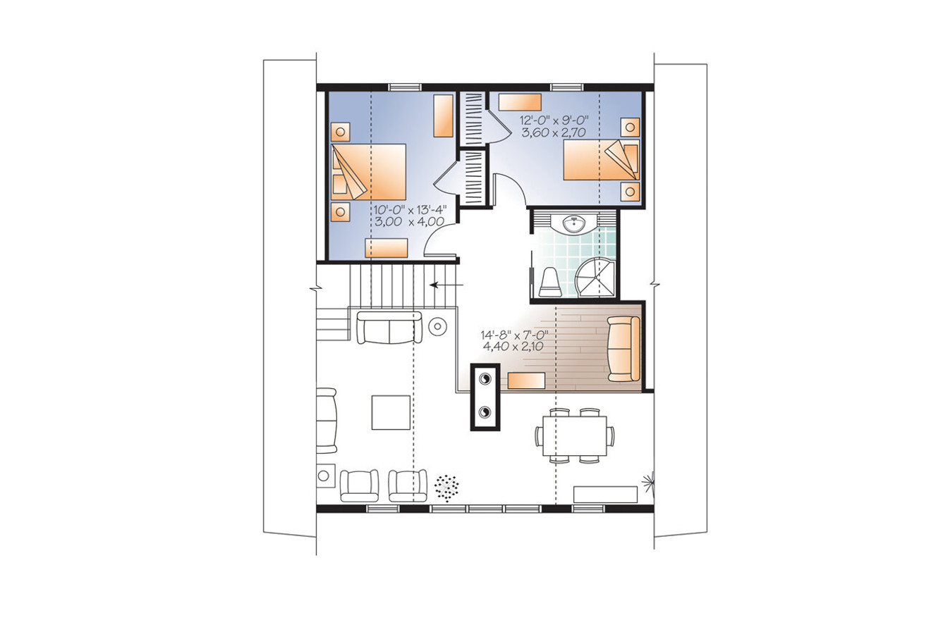 Secondary Image - Cottage House Plan - Skylark 2 58613 - 2nd Floor Plan