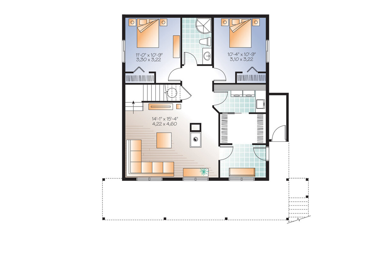 Cottage House Plan - Skylark 2 58613 - Basement Floor Plan