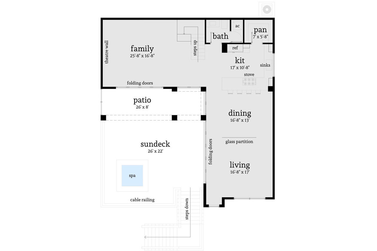 Modern House Plan - Ponte Vedra 58670 - 1st Floor Plan