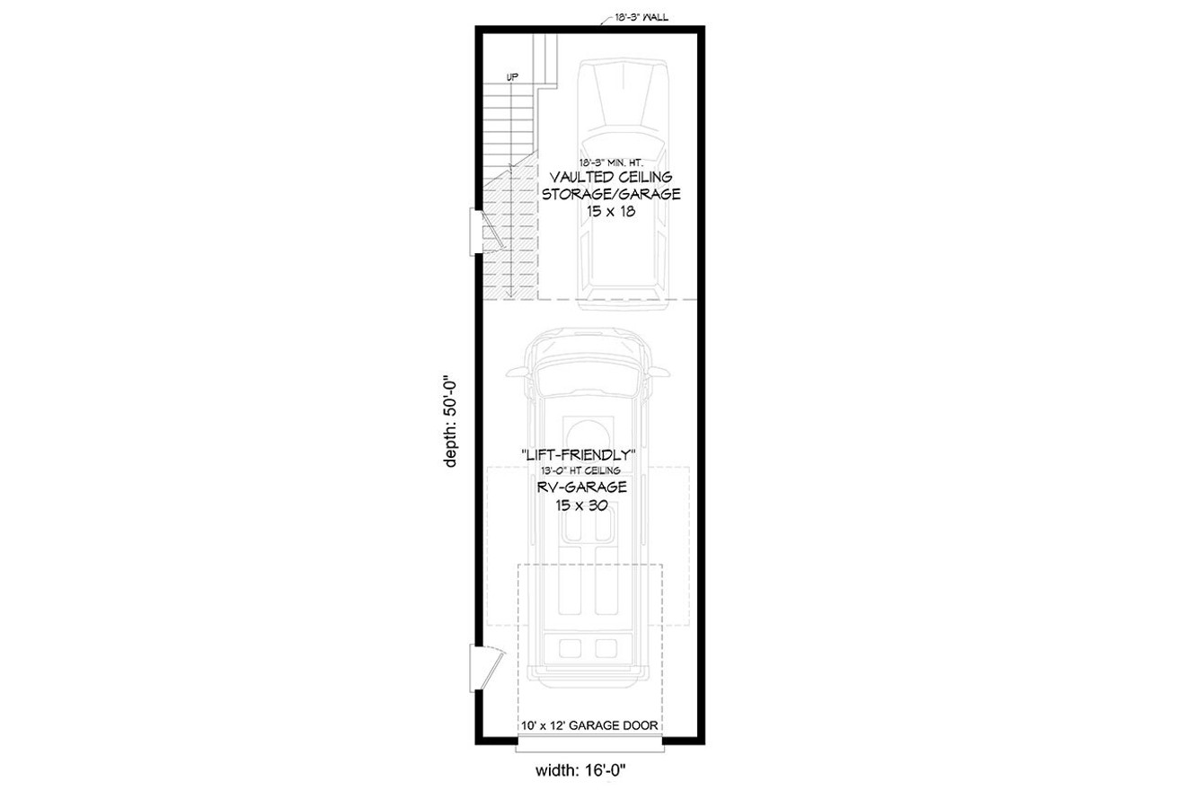 Contemporary House Plan - Woodland 58916 - 1st Floor Plan