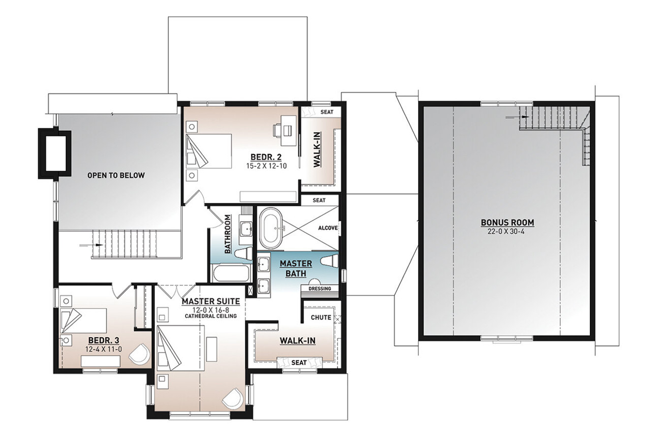 Modern House Plan - Alicia 58942 - 2nd Floor Plan
