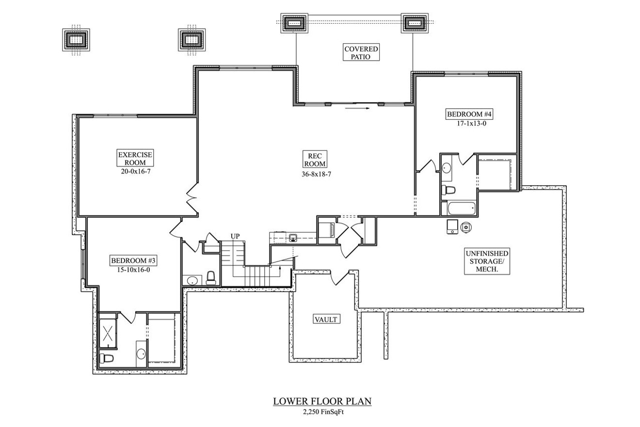 Craftsman House Plan - Fort Harrison 59062 - Basement Floor Plan