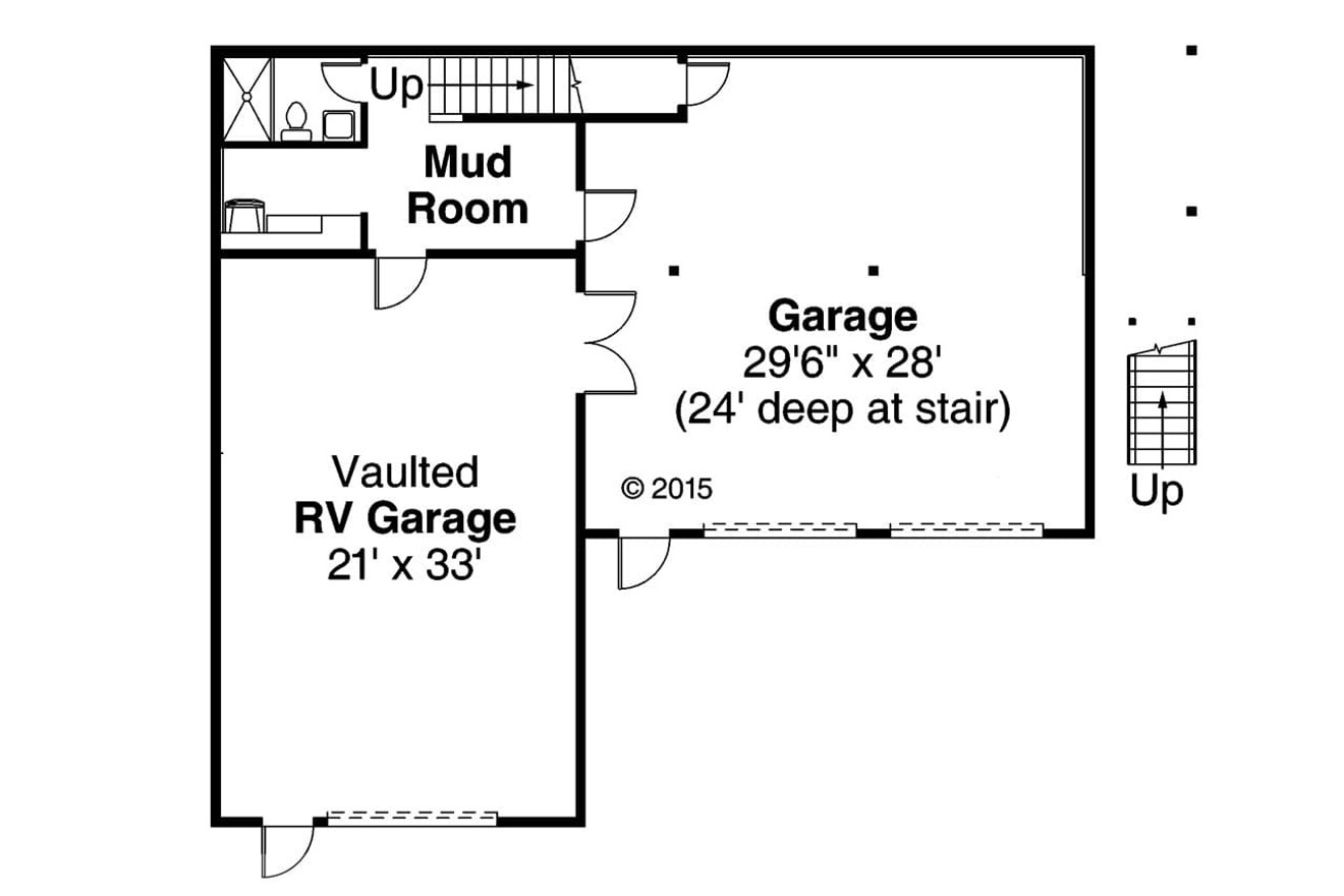 Craftsman House Plan - 59558 - 1st Floor Plan