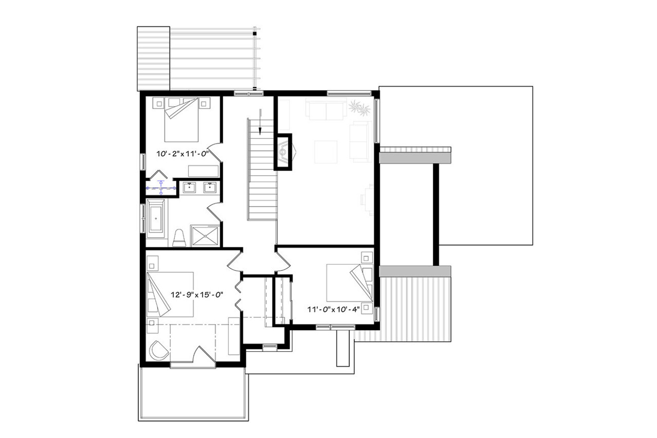 Modern House Plan - Azalea 59917 - 2nd Floor Plan