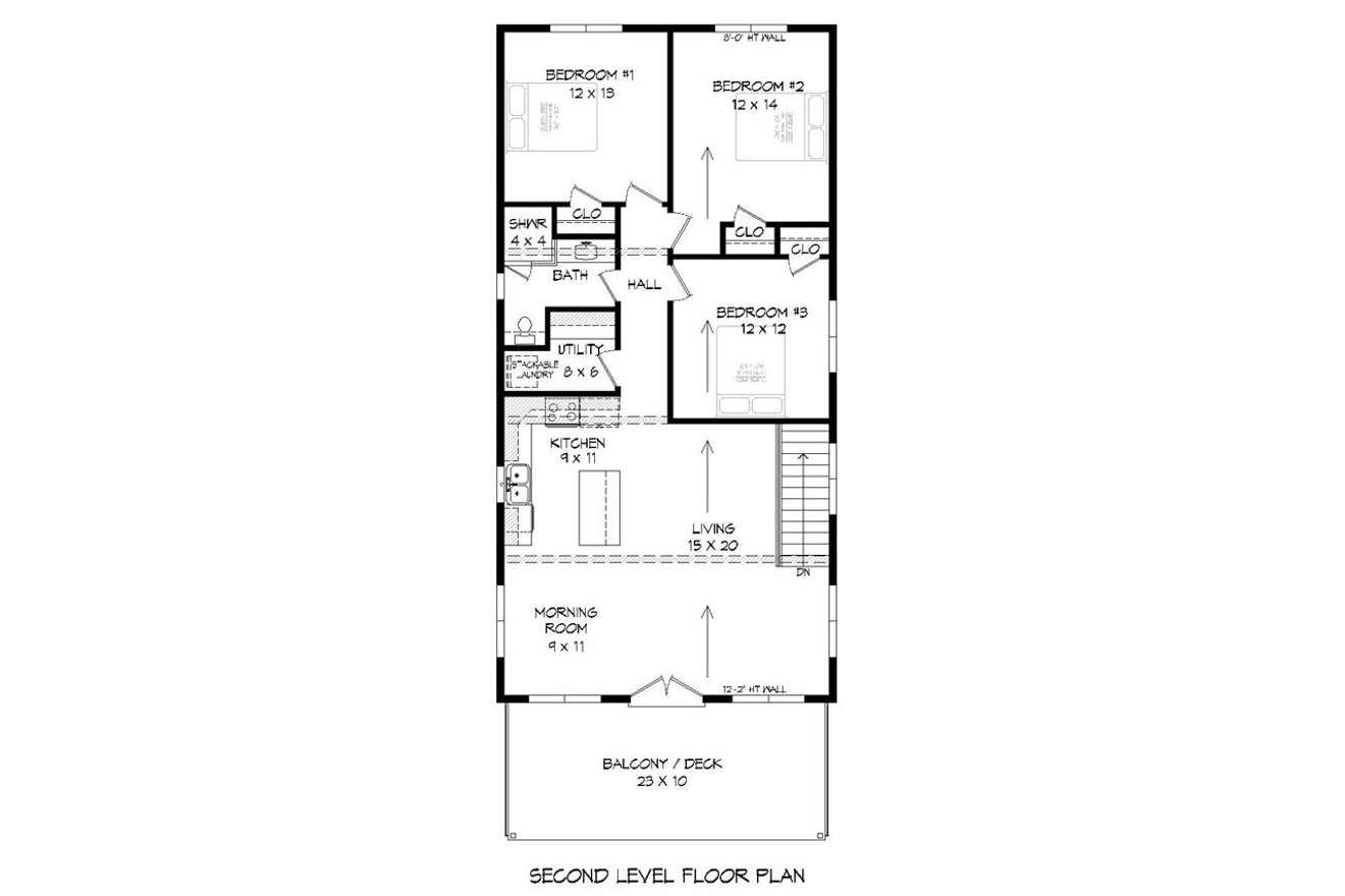 Secondary Image - Contemporary House Plan - 59990 - 2nd Floor Plan