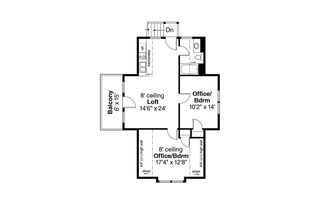Secondary Image - Craftsman House Plan - 60013 - 2nd Floor Plan