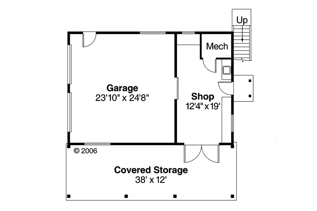 Craftsman House Plan - 60082 - 1st Floor Plan