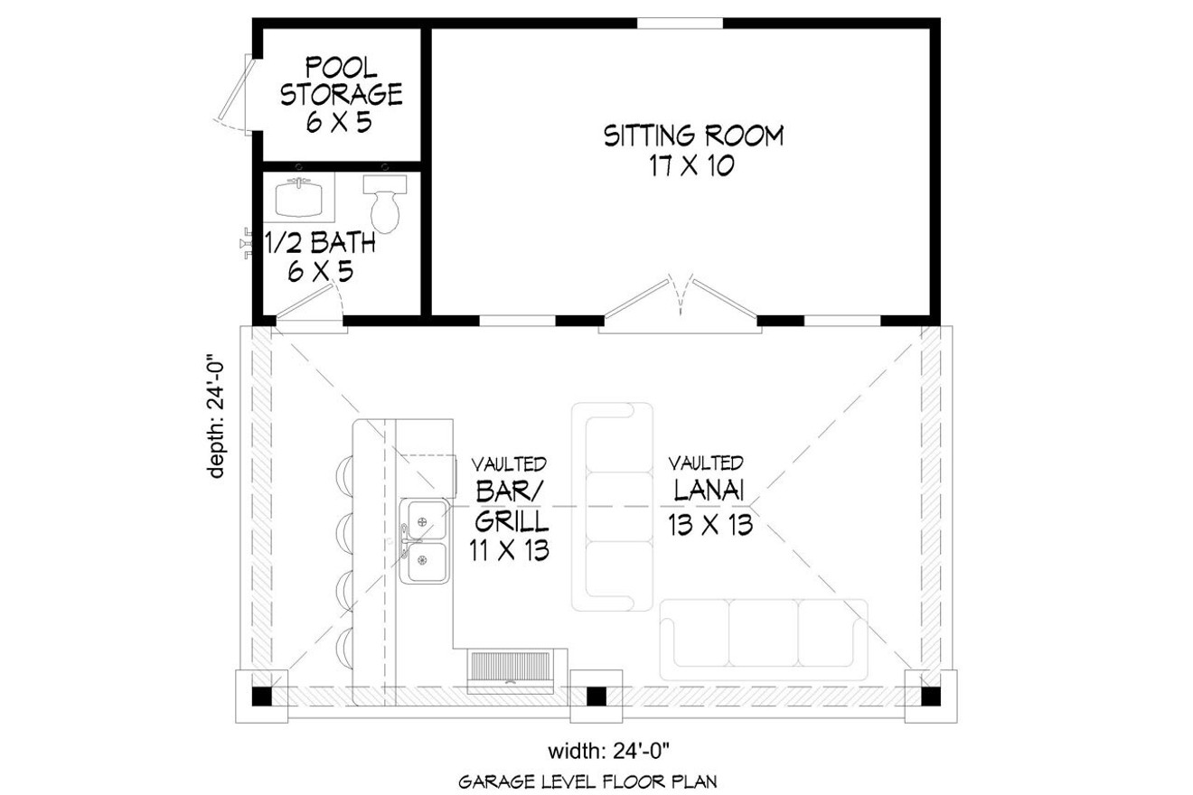 Traditional House Plan - Daisy 60133 - 1st Floor Plan