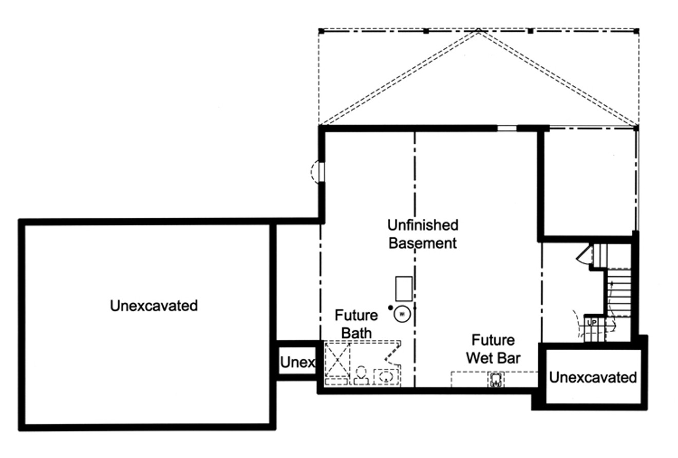 Lodge Style House Plan - The Crystal Bay 60446 - Basement Floor Plan