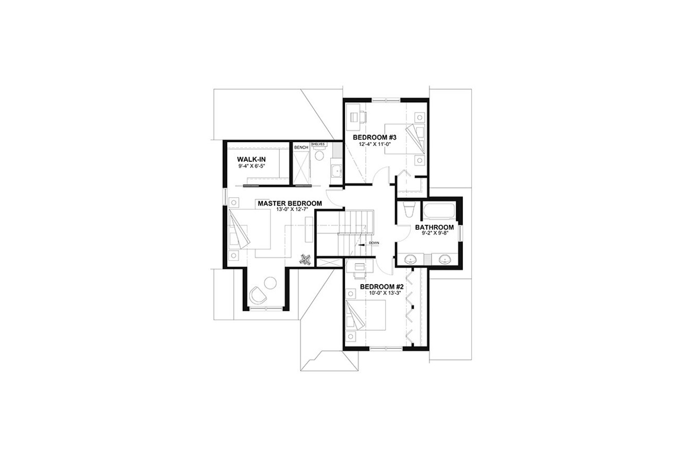Farmhouse House Plan - Augusta 2 60545 - 2nd Floor Plan
