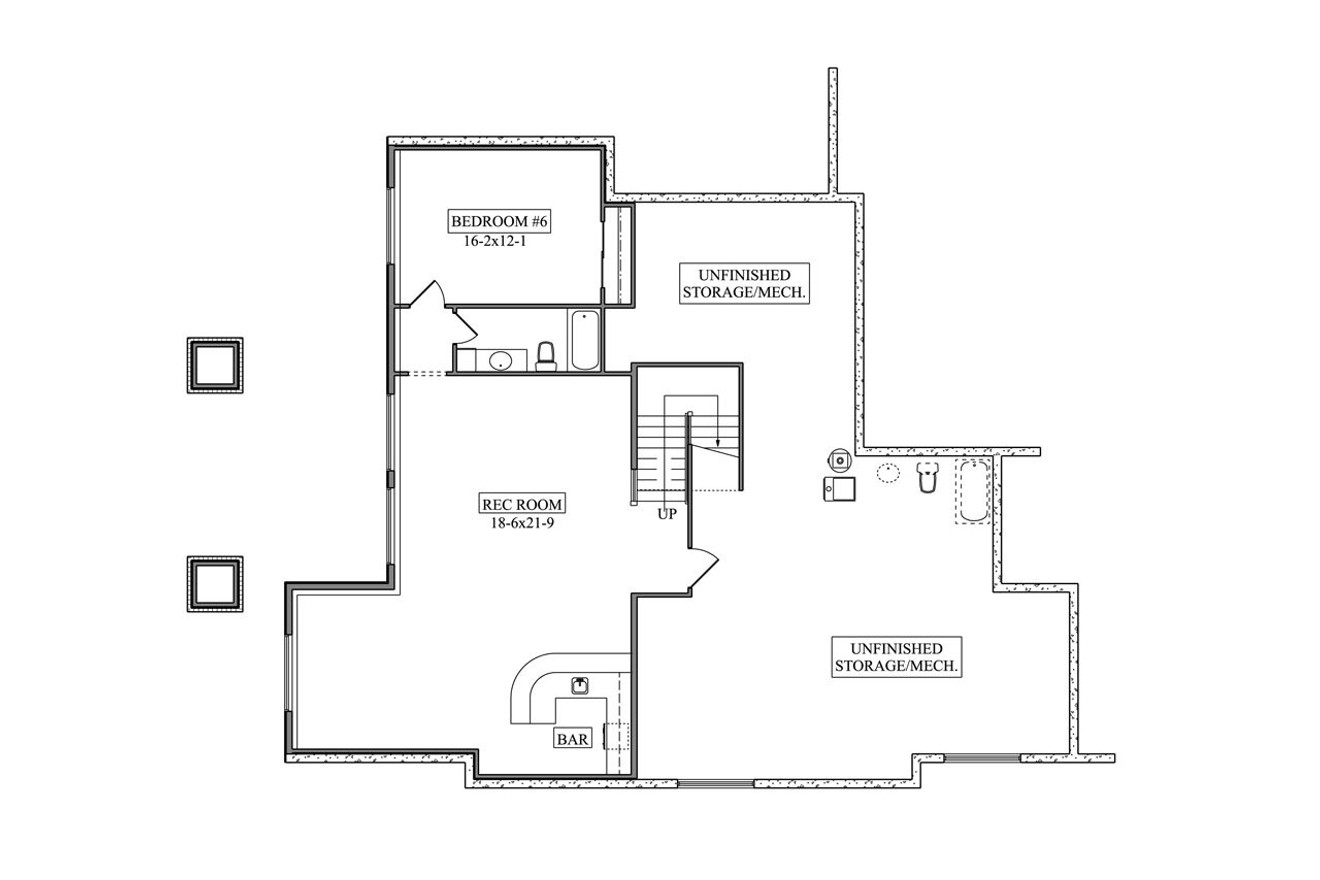 Secondary Image - Craftsman House Plan - Marmot 61053 - 2nd Floor Plan